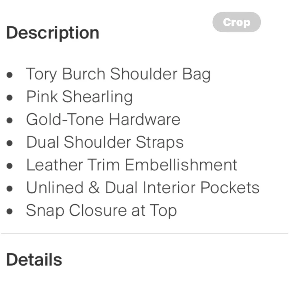 Tory Burch Shearling trimmed shoulder bag - Picture 5 of 5